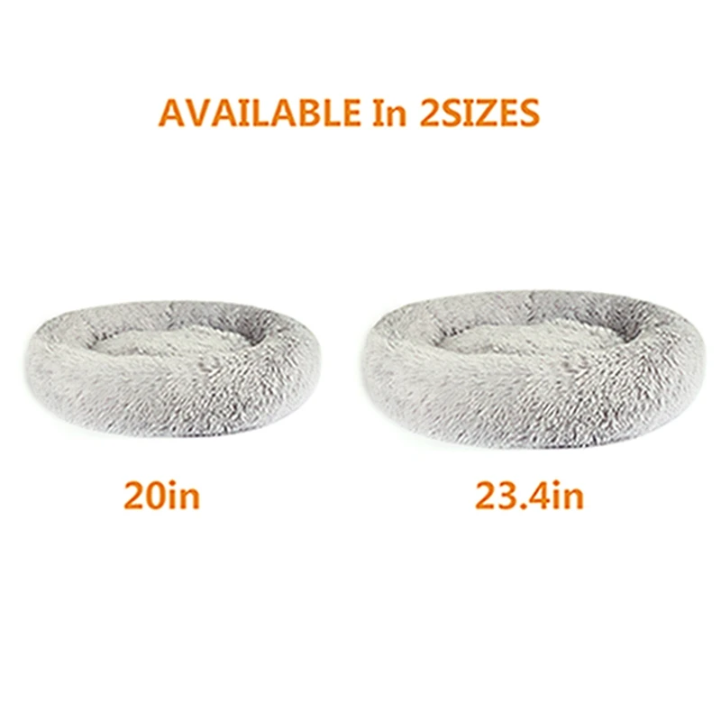 Soft Warm Round Pet Cat Bed Comfy Calming Dog Beds Washable r Large Medium Small Comfortable Kennel Easy To Clean Pet Nest House