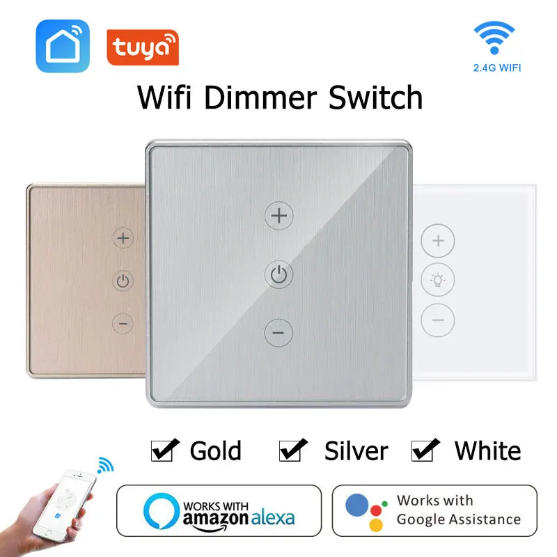 

Wifi Dimmer Switch Smart Touch light switch Smart Life/Tuya APP Remote Voice Control works With Amazon Alexa Google Assistant