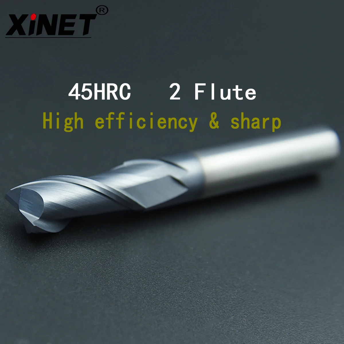 2-edge tungsten steel milling cutter hard 45HRC keyway flat-bottom end alloy coated 1-20MM CNC | Инструменты