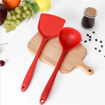 

4 Pcs / Set Silicone Kitchen Utensils Cooking Spoon Spatula Spoon Set Rice Spoon Cooking Tools Kitchen Accessories New