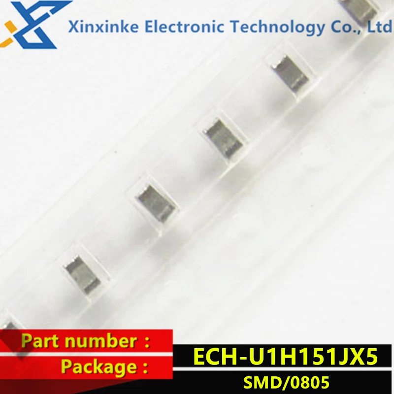 10PCS ECHU1H151JX5 Thin Film Capacitor 150pF 50VDC 5% 2% PPS FILM 0805 ECH-U1H151GX5 CBB Polyester Capacitor New Original