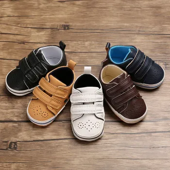 

Autumn Fashion Baby Boys Shoes New Anti-Slip Sneakers Toddler Soft Soled PU First Walkers