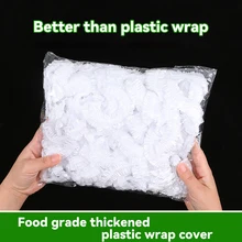 Capa de filme aderente descartável de 100 pces refrigerador doméstico alimentos frutas preservação capa à prova de poeira plástico fresco-mantendo capa