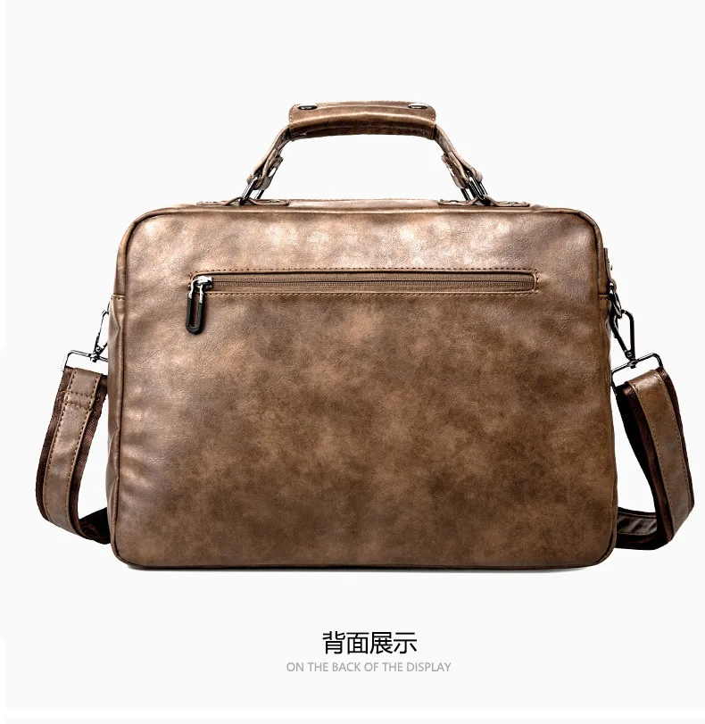 Leather Men Briefcases Laptop Casual Business Tote Bags Shoulder Crossbody Bag Men's Handbags Large Travel Bags camera bag