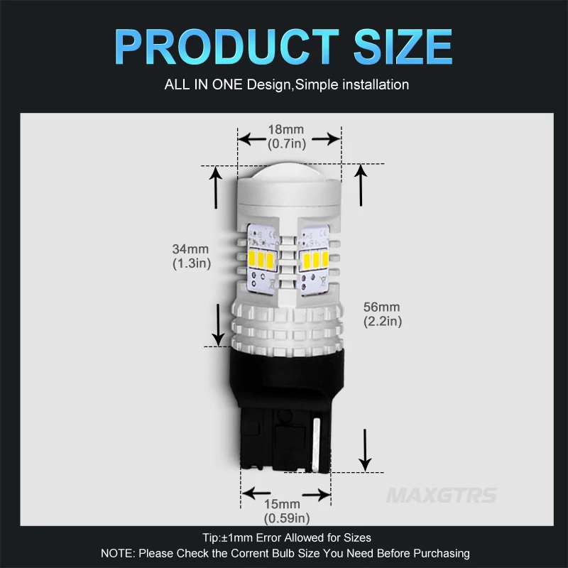 2 шт. Автомобильные светодиодные лампы T20 7440 W21W WY21W 14SMD 3020 12 В 24 В|12v car led lamp|car amber