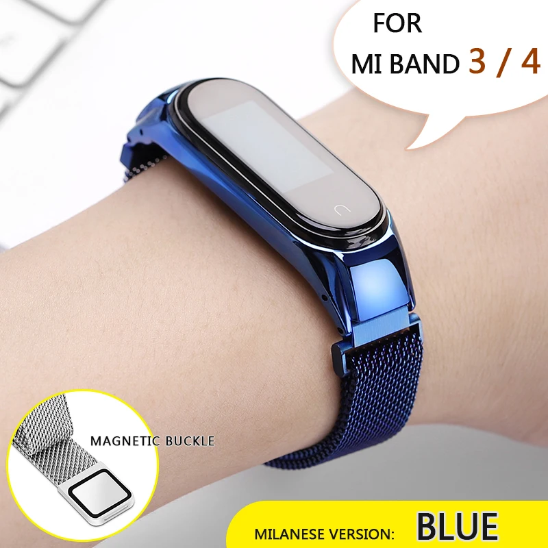 017F Протектор/браслет mi band 3 4 ремешок для Xiaomi mi band 4 3 ремешок/браслет для mi Band 4 3 ремешок металлические ремни из нержавеющей стали - Цвет: 017F