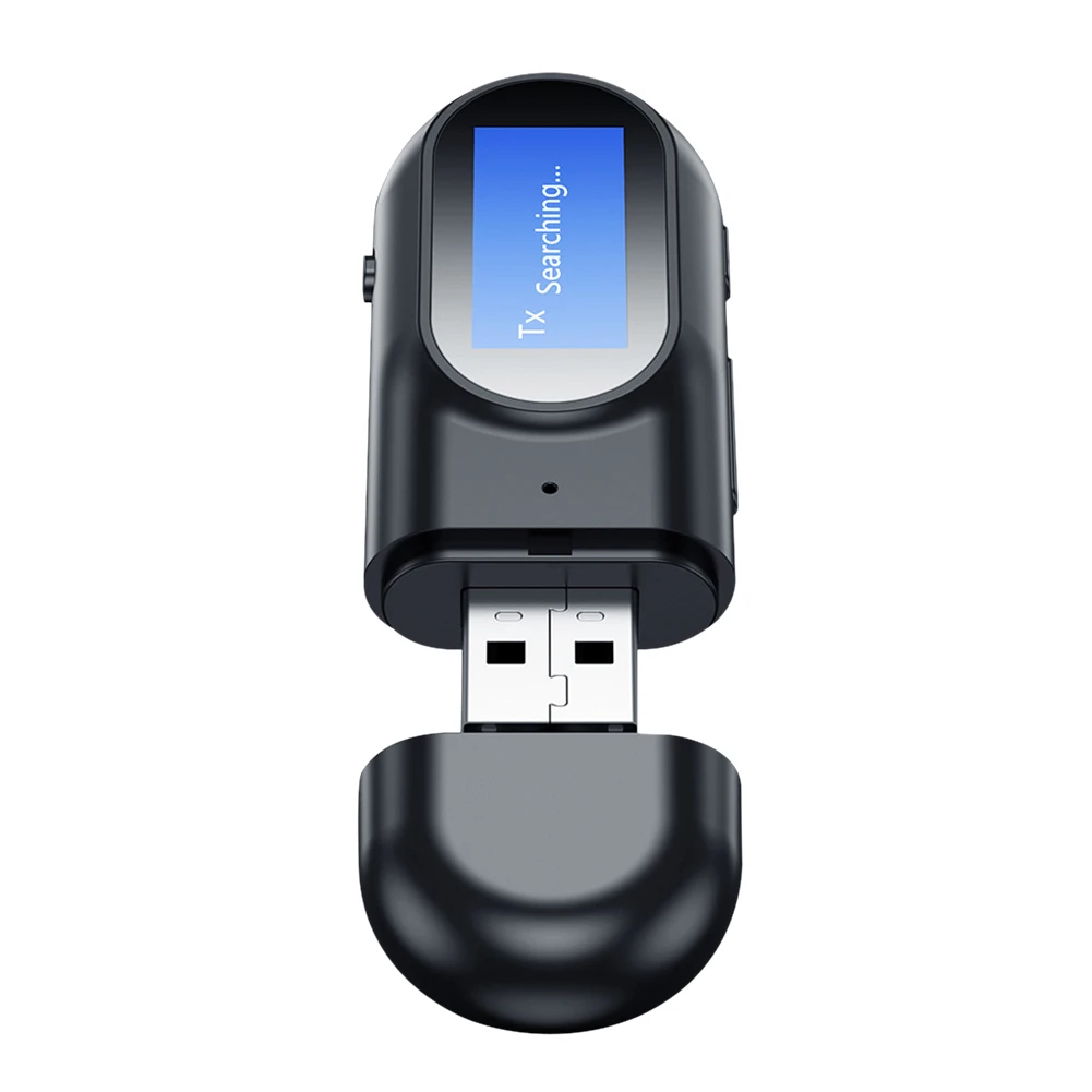 Музыкальный Аудио Адаптер Наушники USB ЖК-дисплей аудио приемник передатчик