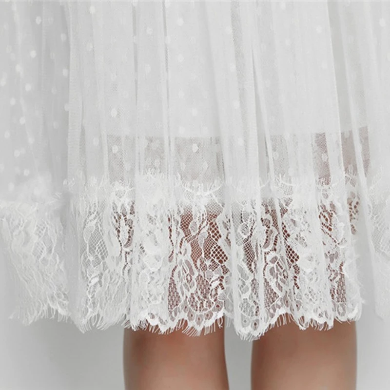 Kartoska с завышенной талией, кружевная юбка-пачка на праздник юбки плиссированной юбкой платье с принтом из слов фатиновая юбка модная юбка из сетчатой ткани Jupe en тюль
