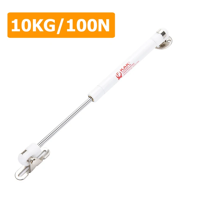 KAK 4 Pieces Soft Closing Cabinet Hinges 6kg to 10kg Bench Toy Box Lid Support Gas Strut  Kitchen Cupboard Door Support Hardware White 10KG x 1
