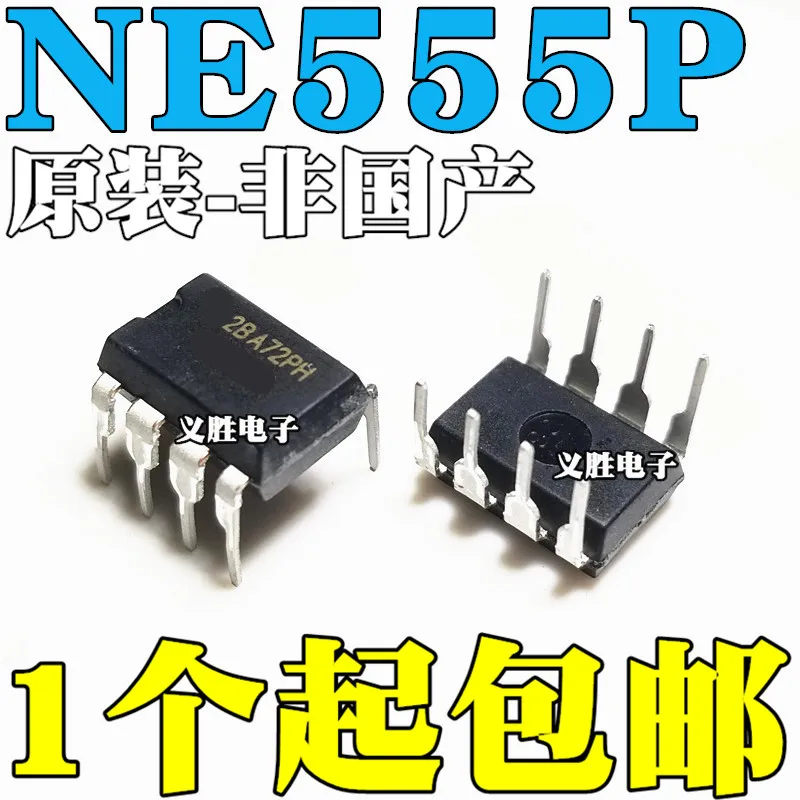 10 шт./абсолютно новый импортный прямой штекер NE555P DIP8 NE555 одиночный Высокоточный