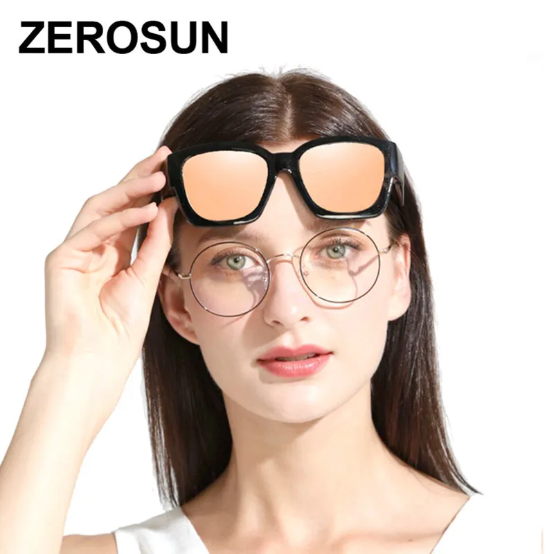 Zerosun, поляризационные солнцезащитные очки, для мужчин и женщин, для вождения, подходят для очков, оправа для близорукости, для водителя, для рыбалки, на застежке, очки