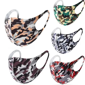 

3pc Dustproof Camouflage Pm2.5 Pollution Breathable Mouth Face Cover Unisex Facemask Anime Mascarillas Reusable Topmask маска