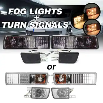 

Front Bumper Smoke / Clear Lens Fog lamps Corner Signal Light 2x Fog Light & 2x Turn Signal For VW Golf For Jetta Mk3 1993-1998