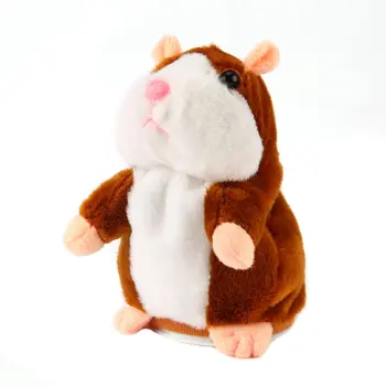 

16/18cm Walking Talking Speaking Hamster Plush Toy Baby Nodding Music Walking Sound Record Hamster Stuffed Kids Educational Toy