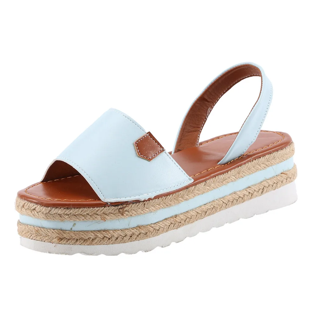 SAGACE Women Sexy Sandals 2020 Hot Summer Straw Platform Shoes Casual Woman Roman Sandal Solid Color Female Fashion Footwear|Пляжные и