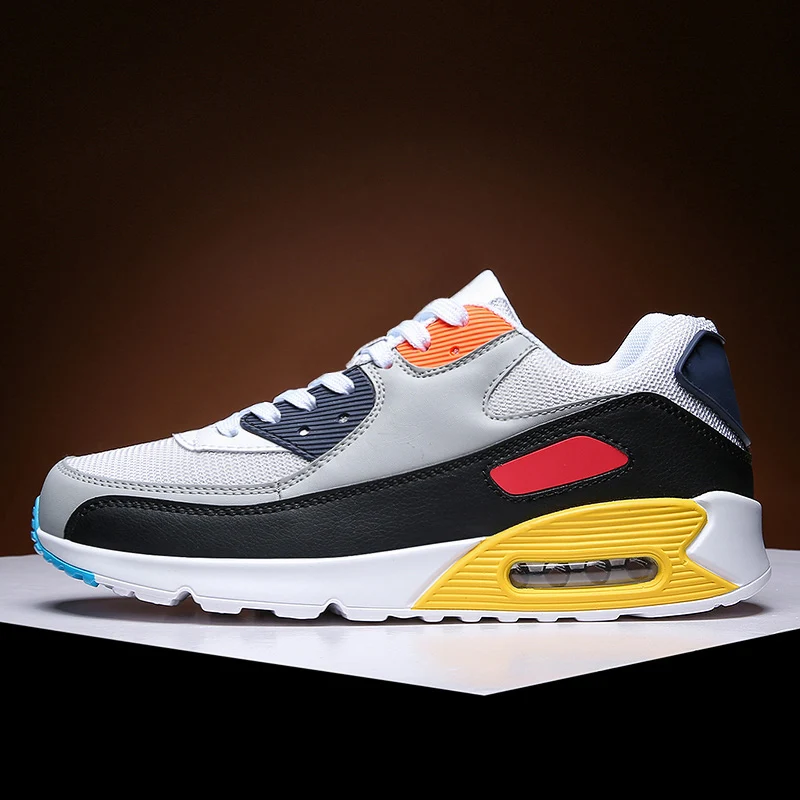 Zapatillas de correr informales para hombre, zapatos a la moda, ligeros, transpirables, con cojín de aire, para correr, para parejas, con cordones, talla 13, novedad de 2020