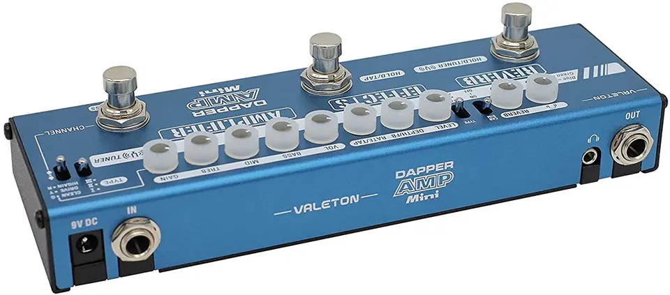 Valeton dapper ampミニエフェクトストリップペダル、チューナー 