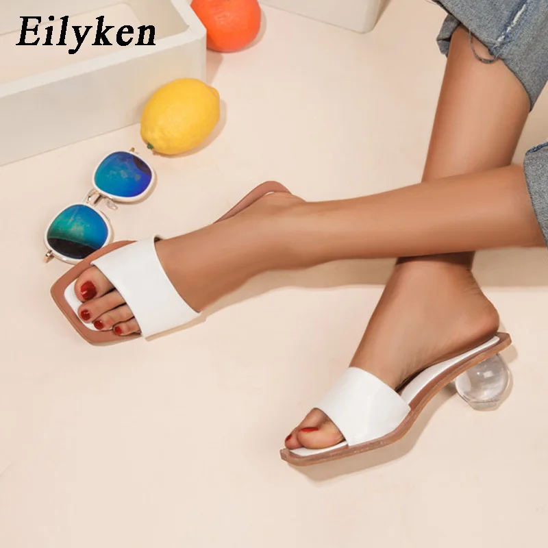 Eilyken/2021 г. Новый дизайн Прозрачные женские Вечерние туфли на высоком каблуке с