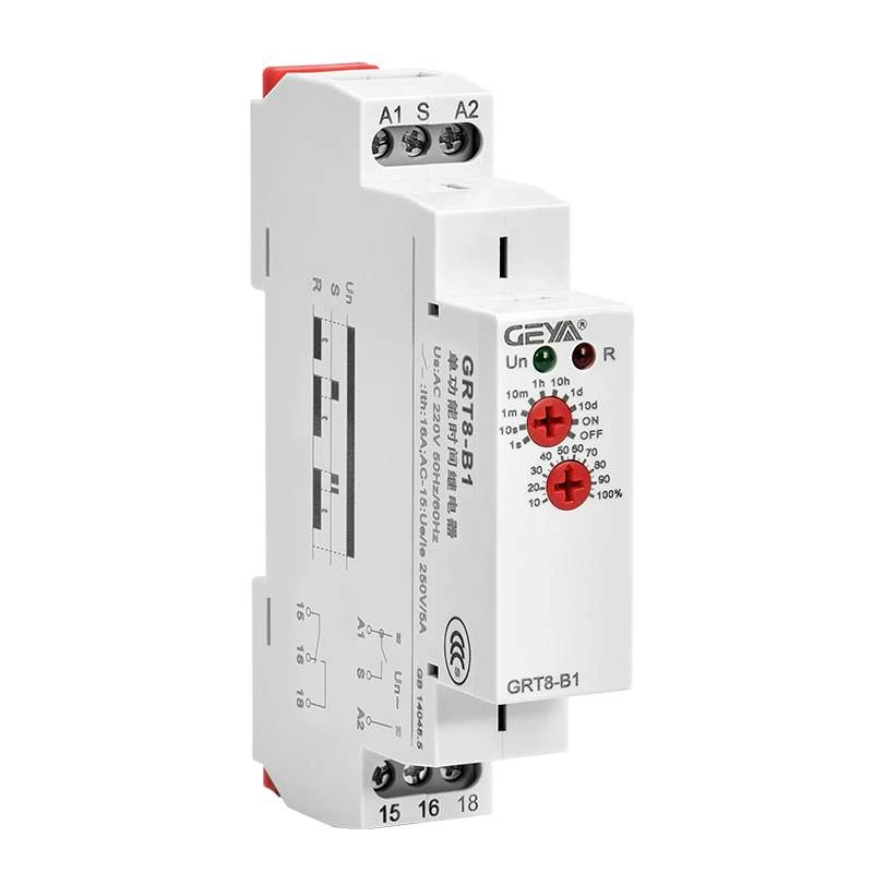 AC/DC12V-240V GRT8-B2 Mini Single Function Control Time Delay Relay Din Rail Mount Timer Power-on Delay Time Relay AC/DC12V-240V GRT8-B2 Mini Single Function Control Time Delay Relay Din Rail Mount Timer Power-on Delay Time Relay