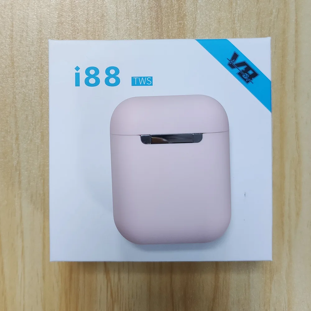 Оригинальные матовые беспроводные наушники i88 TWS с Bluetooth, наушники с сенсорным управлением, bluetooth 5,0 с микрофоном, Bluetooth наушники - Цвет: i88 Pink