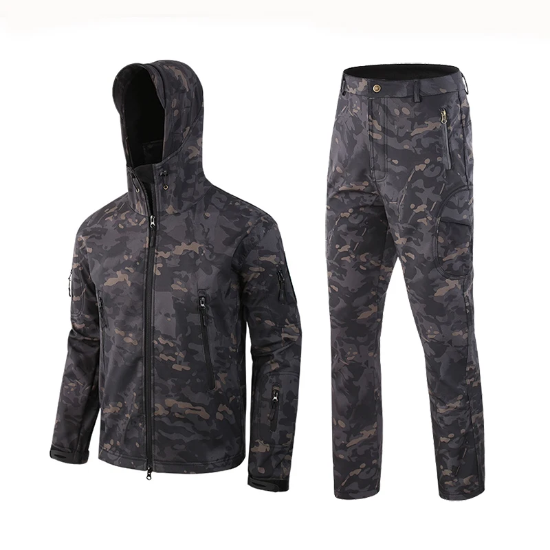 Мужские уличные водонепроницаемые куртки TAD V 5,0 XS Softshell охотничий наряд Термоодежда Тактический походный спортивный костюм - Цвет: MCBK