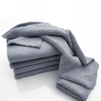 

Grey Towel Cleaning 40X40CM Super Absorbent Microfiber Soft Edgeless New Useful