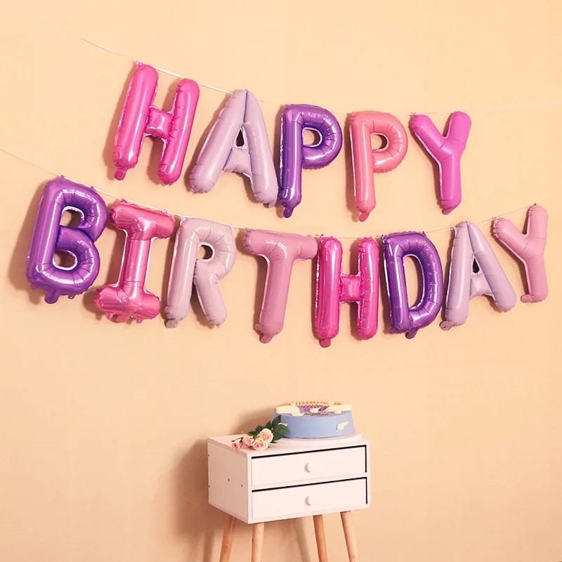 16 дюймов фольгированные шары «С Днем Рождения» День рождения украшения для взрослых 21st 30th 40th 50th 60th день рождения Фотокабины аксессуары - Цвет: princess pink