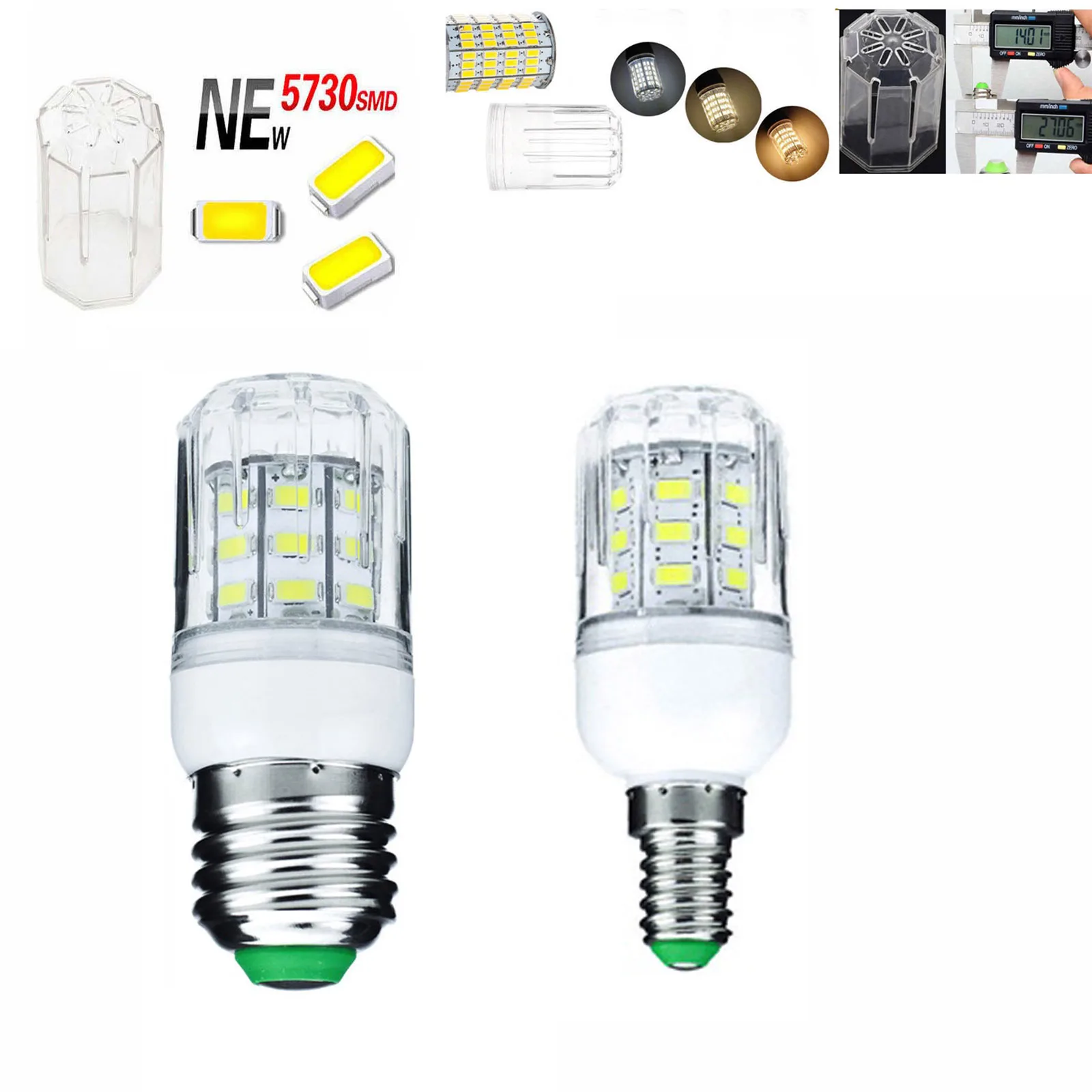 Светодиодный светильник Кукуруза E27 E14 27 s 7 Вт 5730 SMD 220 В лампы для декора дома и