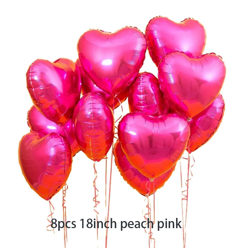 Латексные Серебристые розовые шары надувной резиновый шарик мяч детский душ 10 18 36 дюймов расположение Свадебные украшения для девочек день рождения - Цвет: 8pcs