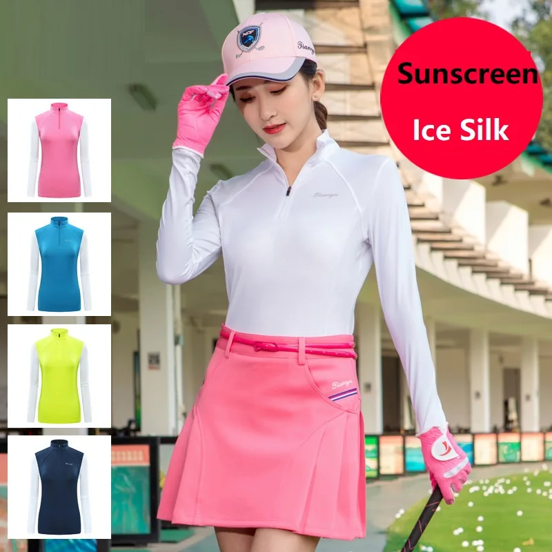 sun protection long sleeve golf shirts