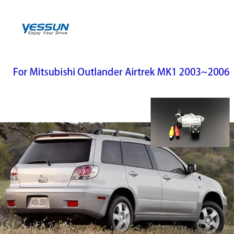 

Yessun License Plate Rear View Camera 4 LED Night Vision 170 Degree HD For Mitsubishi Outlander Airtrek MK1 2003~2006