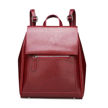 

Fashion high quality leather Women Backpack Large Capacity School Bag For Girl Brand Shoulder Bag Retro Lady Bag Travel Backpack