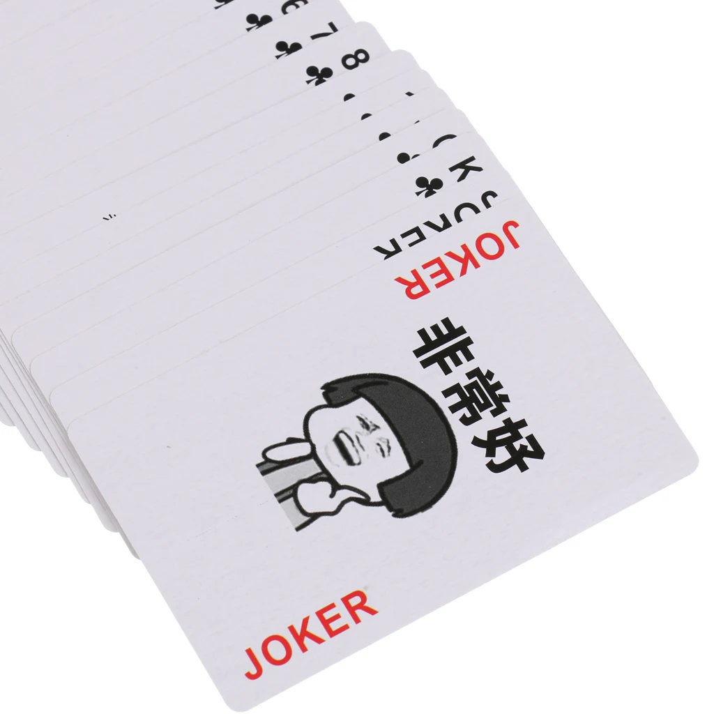 54 Pieces Funny Images Playing Cards Poker Set Party Pocker Games