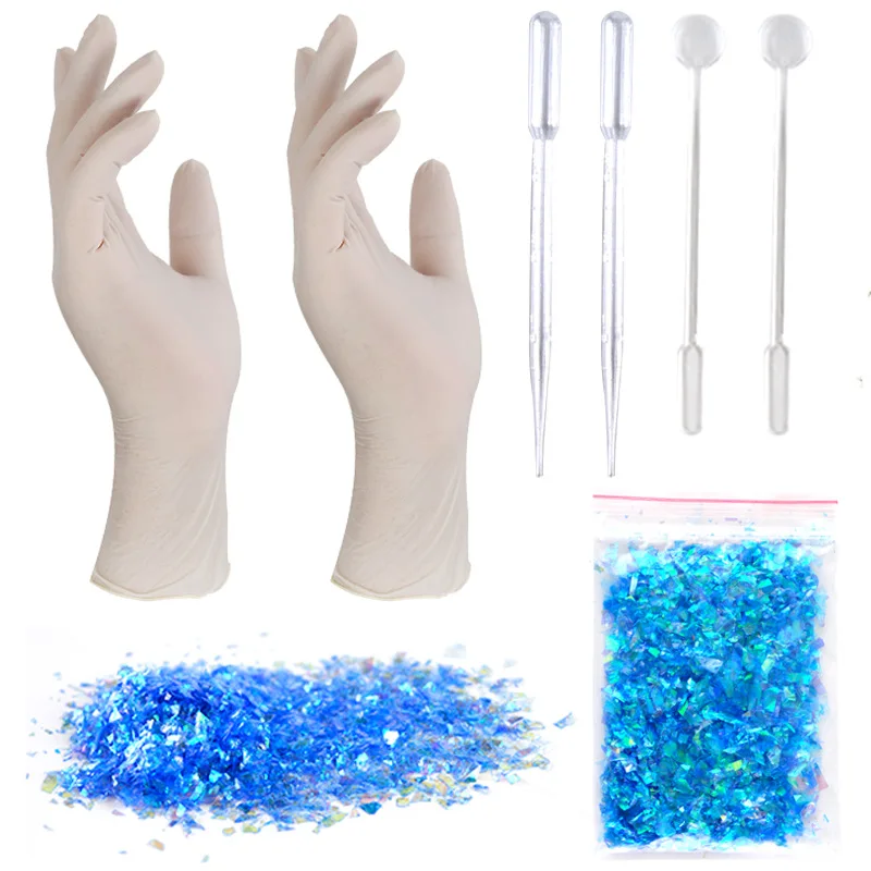 UV Resin Set Kit Glove Tool Shell Paper Set For DIY Crystal Handmade Silicone Mold Filler Accessories Tools