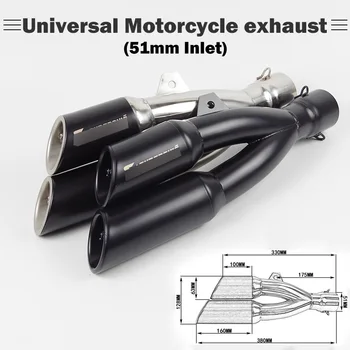 

Universal Motorcycle Exhaust Muffler With removable DB Killer escape moto For CB400 600 CBR1000 YZF ninja400 Z900 Z650 RC390 R1