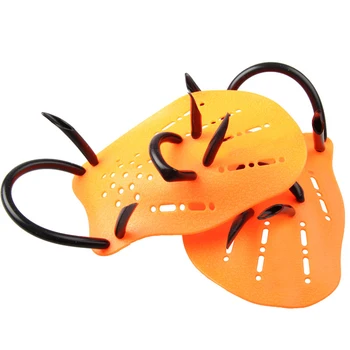 

1 Pair Silicone Children Ergonomic Gloves Adjustable Adult Fins Swimming Paddle Workout Pool Diving Training Aid