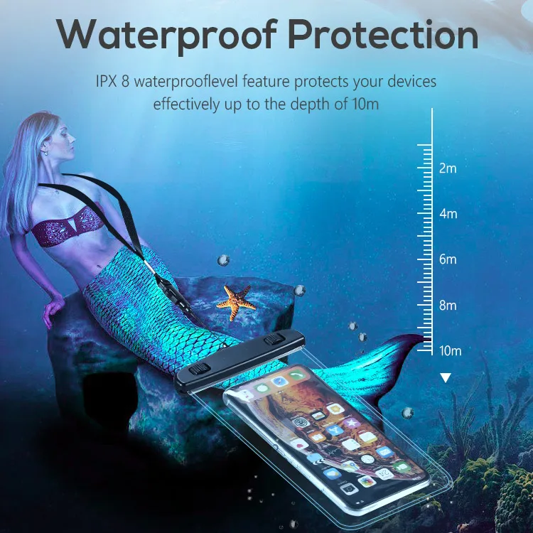 Водонепроницаемый чехол для телефона с дрифтом, чехол для подводного плавания, чехол для телефона, сумка для 4-6 дюймов, Xiaomi, iPhone, huawei, samsung