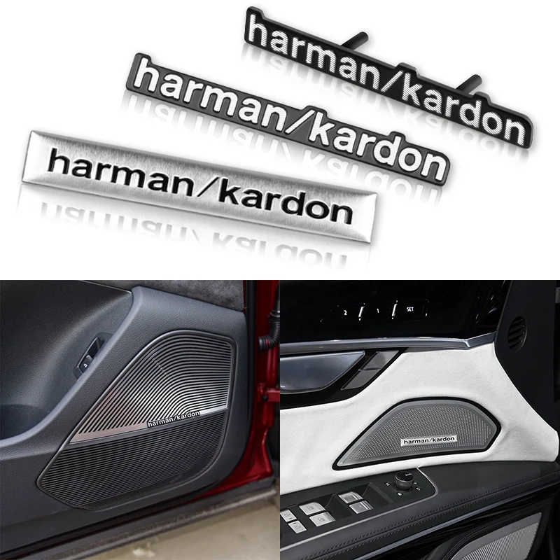 10pcs Car Audio Decorate 3D Aluminum Harman Kardon Badge Emblem Sticker For Chevrolet Captiva Colorado Cruze Spark Malibu Aveo | Автомобили