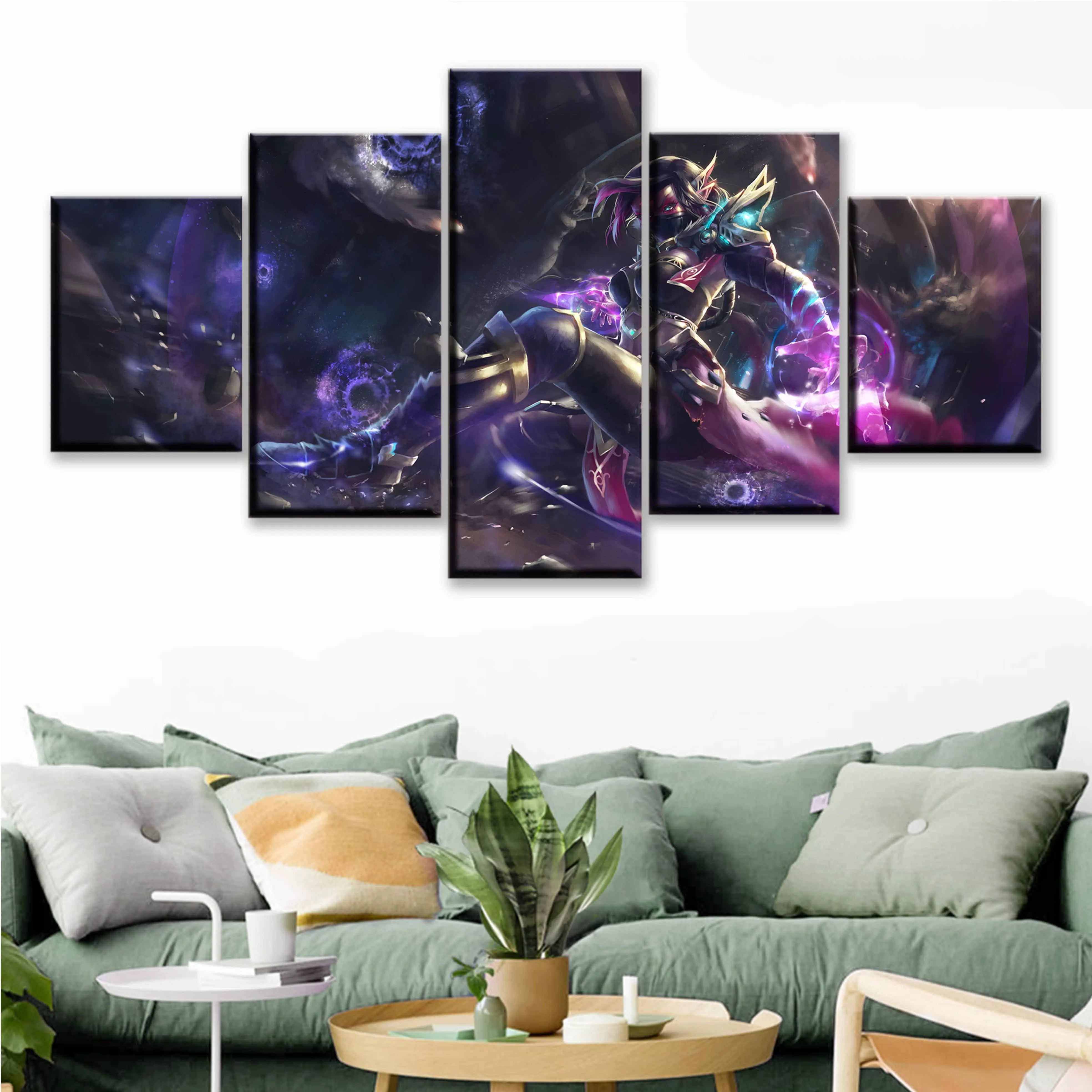  Home Decor Modular Canvas Picture 5 Piece Dota 2 Templar Assassin Game Painting Poster Canvas Paint