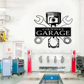 

Diy Car Repair SERVICE Wall Sticker For Car Garage Vinyl Art Decal Stickers garage Wall Art stickers Mural
