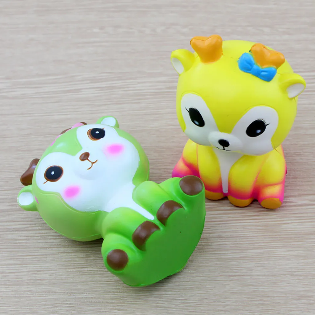 Игрушка для снятия стресса, игрушки Kawaii Squeeze игрушки Мягкий Симпатичный вязаный жакет «Олень» для снятия стресса с ароматом супер медленно поднимающийся ToyW806