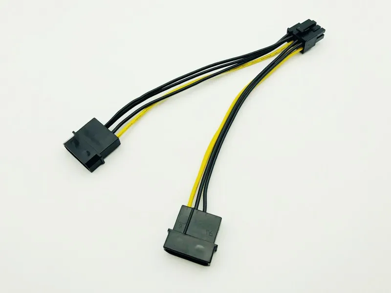 Durable Dual 4P to 8P Graphics Card Power Cable Dual 4Pin to 8Pin Video Card Power Supply D Port Graphics Card Cables for Mining