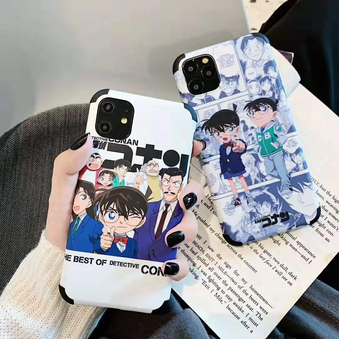 Японский мультфильм детектива Конан аниме чехол для iphone 11 Pro MAX XR XS X 7 8 Plus анти
