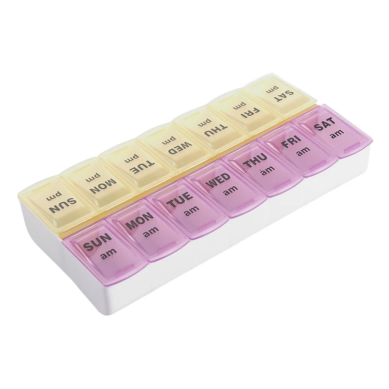 Pink yellow Дорожный контейнер для таблеток портативный медицинский чехол мешочек для багажа Органайзер аксессуары для путешествий диспенсер для таблеток разветвители для упаковки - Цвет: Pink yellow