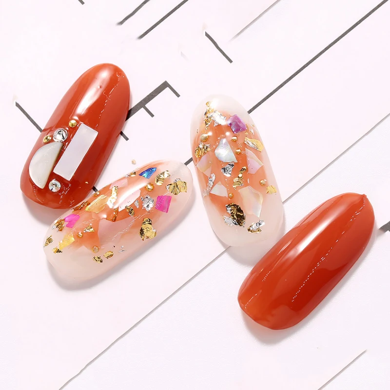 1 коробочкой дизайн ногтей Блестящий золотистый Серебристый Металл осколочная