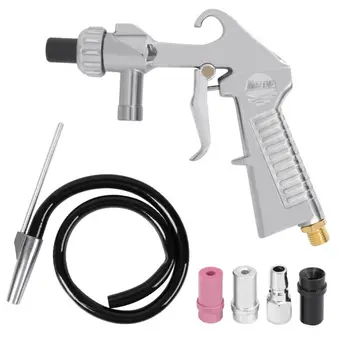 

7pcs Iron Metal Ceramic Nozzle Air Sand Blasting Kit Pipe Suction Polishing Tool