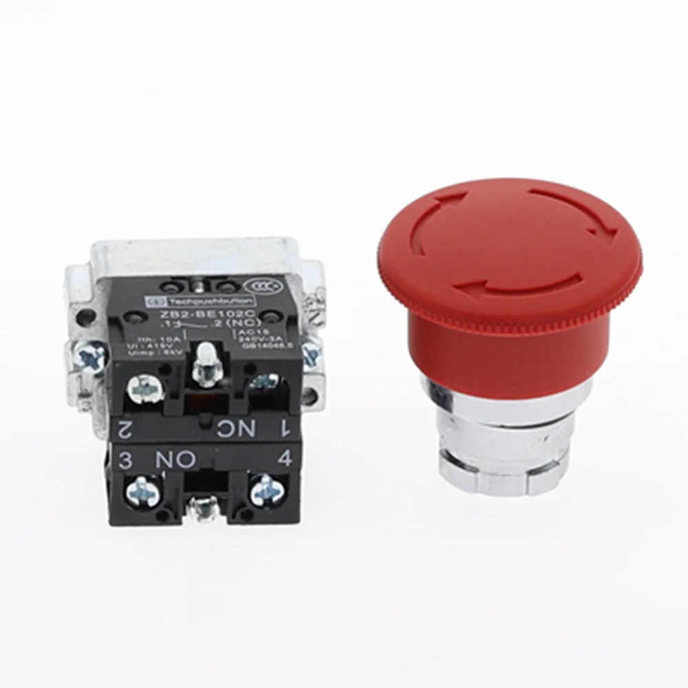 XB2 красная Грибовидная головка Φ 22 мм 10A/415V|Выключатели| |