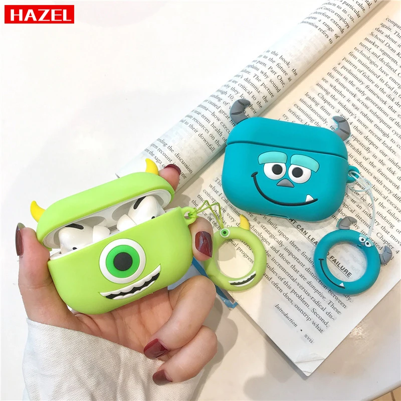 

Bluetooth Earphone Bags Case for Airpods pro Protective Cover For airpods Box Key Ring Strap Cute Cartoon Silicone Mickey Minnie