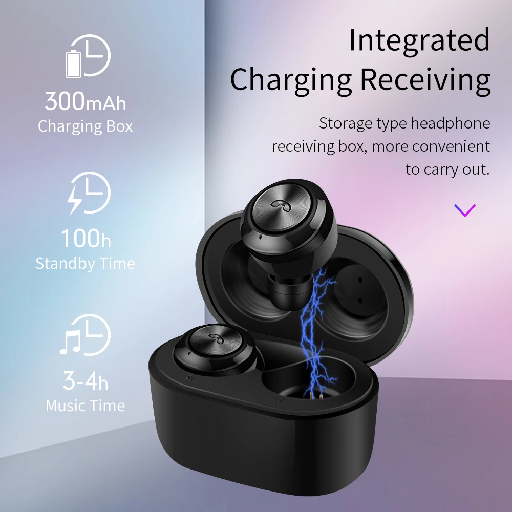 A6 Bluetooth Earphones for iPhone Ear Headset Wireless Mic Charging Box Air Earbuds Handsfree for Xiaomi Huawei Samsung