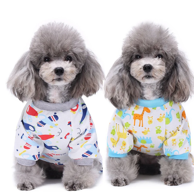 2 Pack одежда для собак Мягкая Пижама хлопковый комбинезон щенка Комбинезоны